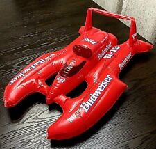 VINTAGE 1996 BUDWEISER BUD LARGE INFLATABLE BLOW-UP HYDROPLANE picture