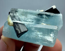 192 CT Unusual Blue Aquamarine Twin Crystals ,Tourmaline From Skardu Pakistan picture