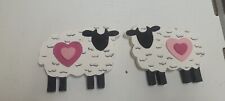 Small Wooden Decorative Sheep (Set Of 2) picture