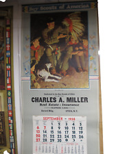 Norman Rockwell Boy Scout  Calendar 1936 charles miller real estate RARE LARGE picture