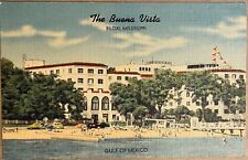 Biloxi Buena Vista Hotel Beach Old Cars MS Mississippi Vintage Postcard c1930 picture