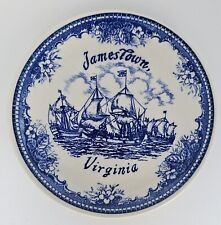 Vintage Historic Jamestown Virginia VA Souvenir Plate Ship Boat Japan 6-3/4