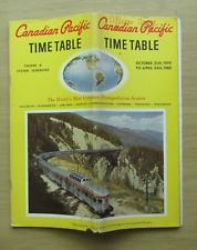 CP CANADIAN PACIFIC Public Timetable:  10/25/59 System picture