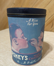 Vintage 1980 Hershey Kiss Blue Tin 