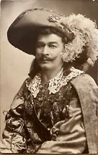 RPPC Actor Gentleman Pirate Mustache Swashbuckler Real Photo Postcard 1912 picture