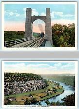2 Postcards HIGH BRIDGE, Kentucky KY ~ Train Approaching & Kentucky River c1920s picture