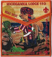 Lodge 110 Michigamea 2012 NOAC 2-piece OA flap set (Orange) picture