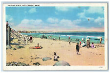 1941 Bathing Beach Wells Beach Maine ME Webhannet ME Posted Vintage Postcard picture