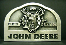 John Deere Parts Service 1880 Deer Head D Trademark Logo Belt Buckle 1994 jd NEW picture
