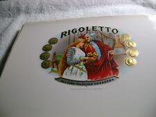 RIGOLETTO.-VINTAGE INNER CIGAR BOX -EMBOSSED LABEL # 3 picture