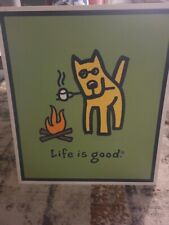 Genuine Life Is Good Store Dbl Advertising Hanging Sign Display 21x24 Dog Jake picture