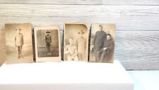 WWI US Soldiers Uniformed 1917-1918 Real Photo Postcard. Worn Around Edges. picture