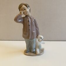 Nao by Lladro “Sleepyhead” Figurine 1139 Boy with Teddy Bear Made in Spain 1990 picture