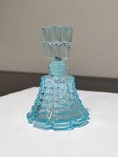 Vintage Cut Glass Light Blue Perfume Bottle picture