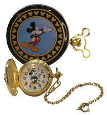 Vintage Mickey Mouse Railroad Pocket Watch **BROKEN** picture