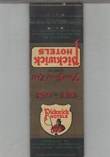 Matchbook Cover Pickwick Hotels Stockton, CA picture