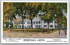 Dutchess County New York~Rhinebeck Hotel~Beekman Arms~1920s Postcard picture