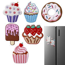 6pcs Cartoon 3D Miniature Food Magnets for Fridge Ice Cream Cupcake  Sticker picture