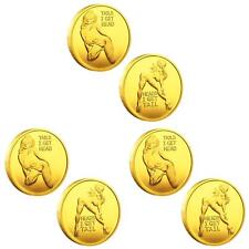 3Pcs Heads I Get Tail Sexy Girl Flipping Coins Gold Token Challenge Coins picture