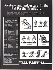 1983 Fantasy Board Games PRINT AD ART - Ral Partha Miniatures Unicorn RPG Figure picture