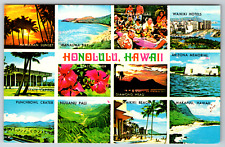 c1960s Honolulu Hawaii Multi-View Islands Vintage Postcard picture