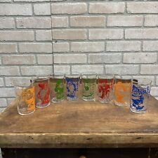 Vintage 1938 Snow White & Seven Dwarfs Lot 8 Drinking Glasses Libbey COMPLETE picture