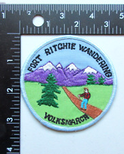 VINTAGE FORT RITCHIE MARYLAND WANDERING VOLKSMARCH WALKING COLLECTIBLE PATCH picture