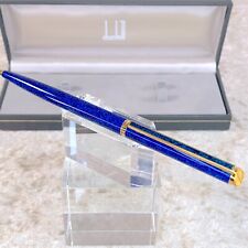 Vintage Dunhill Ballpoint Pen Gemline Blue Marble Lacquer Gold Finish with Case picture