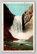 Yellowstone National Park, Great Fall, Series #10124 Vintage c1924 Postcard picture