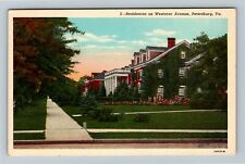 Petersburg, VA, Floral & Ivy Residences Westover Avenue, Vintage Postcard picture