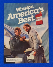 1983 WINSTON CIGARETTE ORIGINAL COLOR PRINT AD 