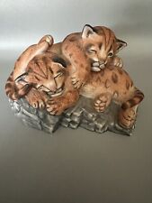 LENOX NATURE’S YOUNG PLAYED OUT COLORFUL TIGER CUBS FINE PORCELAIN FIGURINE 1988 picture
