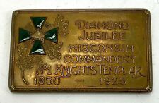 1850-1925 Diamond Jubilee Wisconsin Commandery No.1 Knights Templar Medal picture
