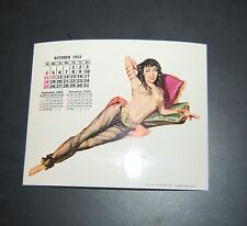 Vintage 1953 Esquire Magazine Pin-Up Calendar Page October picture