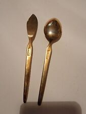 Gold 24 Carat Electroplate Flatware by Royalton Spoon Knife Vintage  picture