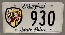 Maryland State Police Trooper License Plate Issued 1990-1995 Obsolete picture