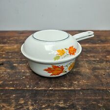 Vintage Descoware Belgium Skillet and Sauce Pan Combo with Maple Leaves picture