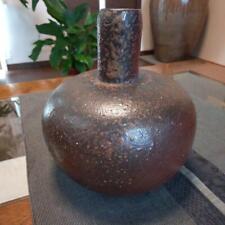 Vase Japanese Pottery of Bizen #5043 17cm/6.7