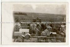 1908 birds eye view, school, Hendricks, Minnesota; history, photo postcard RPPC picture