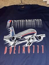 Rare Vintage United Airlines Boeing 777 Tshirt picture