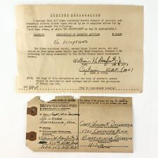 1956 USAF Captain Dougherty Military Customs Declaration Forms Canceled Post picture