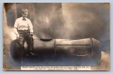 J96/ Niagara Falls New York RPPC Postcard c1910 Bobby Leach Stunt Barrel 254 picture