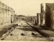 ALBUMEN PHOTO Pompeii Ruins Street Antiquities 1880 ORIGINAL Antique picture