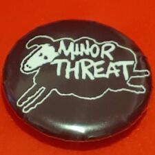 1 Inch Black Minor Threat Sheep Punk Round Pinback Button picture