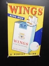 c.1940s WINGS King Size Cigarettes Advertising Poster Vintage Original  picture