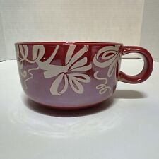 Starbucks 2023 Christmas Holiday Ceramic Red Ribbon 16oz Soup Cup Mug NEW picture