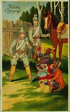 Rare WW1 Military 1915 Soldier dressed Rabbit deliver Easter eggs Germany Berlin picture