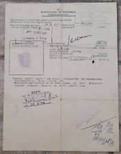 Vintage Police, Prison,1946 Receipt, Ayman's Thumb Print Document picture