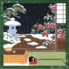 Tama's Walk JAPANESE Cotton Wrapping Cloth FUROSHIKI Scarf Tapestry 50x50cm NO12 picture