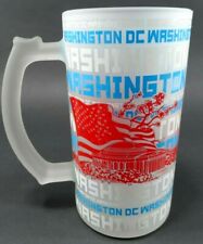 Vintage Washington DC Souvenir Frosted Glass Beer Mug / Frosted Glass Capital  picture
